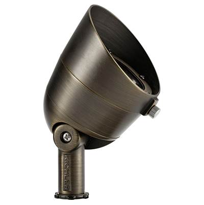 Kichler Accent Landscape Light - 300 Lumens - 60° Wide Flood - 27" in Centennial Brass