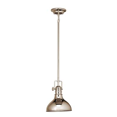 Kichler Lighting Hatteras Bay Mini Pendant - 1-Light in Polished Nickel