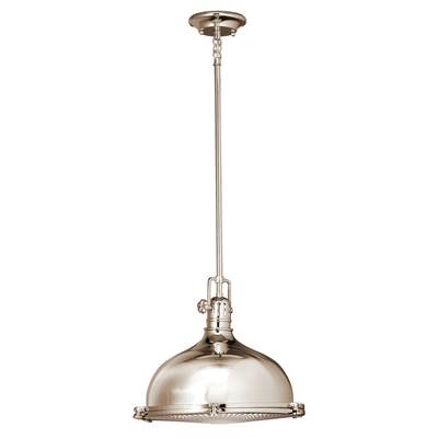 Kichler Lighting Hatteras Bay Pendant - 1-Light in Polished Nickel
