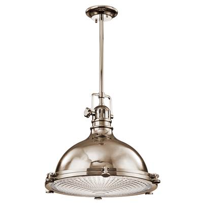 Kichler Lighting Hatteras Bay Pendant - 1-Light in Polished Nickel