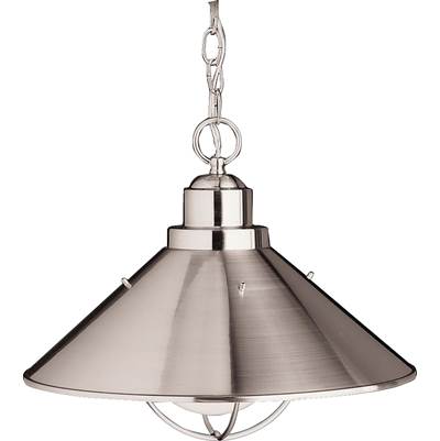 Kichler Lighting Seaside Outdoor Pendant - 1 Light in Brushed Nickel