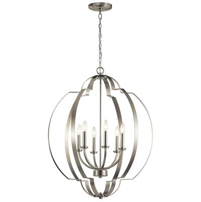 Kichler Lighting Voleta 6-Light Chandelier in Brushed Nickel