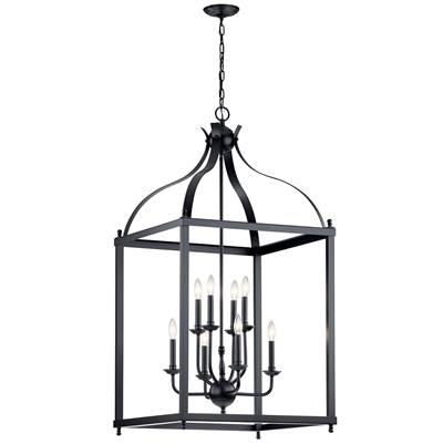 Kichler Lighting Larkin Foyer 8-Light Chandelier in Black