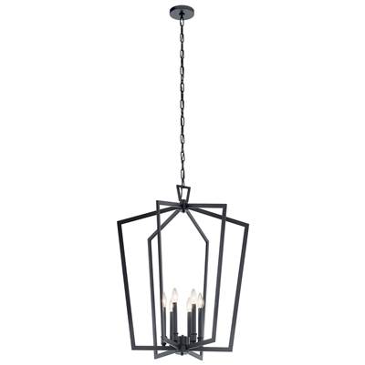 Kichler Lighting Abbotswell Large Foyer 6-Light Pendant in Black