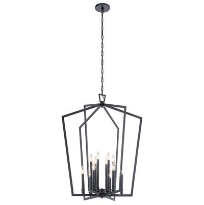 Kichler Lighting Abbotswell Foyer 12-Light Chandelier in Black
