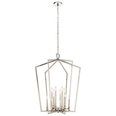 Kichler Lighting Abbotswell Foyer 12-Light Chandelier in Polished Nickel