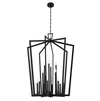 Kichler Abbotswell Foyer Pendant - 49" - 16-Light in Black