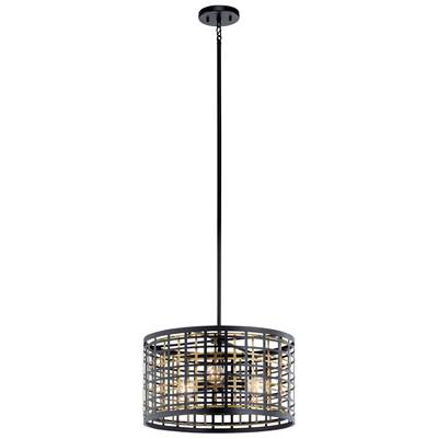 Kichler Lighting Aldergate Pendant/Semi Flush - 3Lt in Black