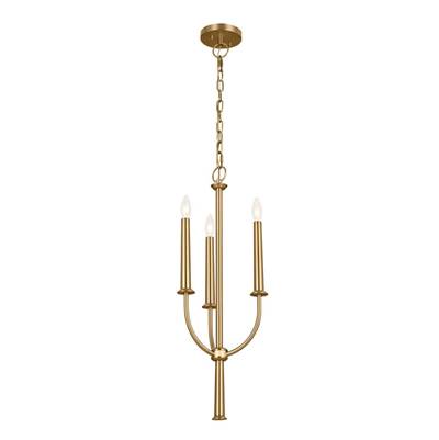 Kichler Lighting Florence 3-Light Mini Chandelier in Brushed Natural Brass