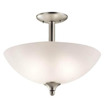 Kichler Lighting Jolie Pendant/Semi Flush - 2Lt in Brushed Nickel