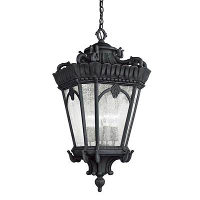 Kichler Lighting Tournai Outdoor Pendant - 4 Lights in Textured Black