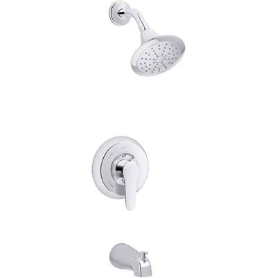 July Rite-temp Bath And Shower Trim with Lever Handle, Slip-fit Spout And 1.75 Gpm Showerhead - Polished Chrome