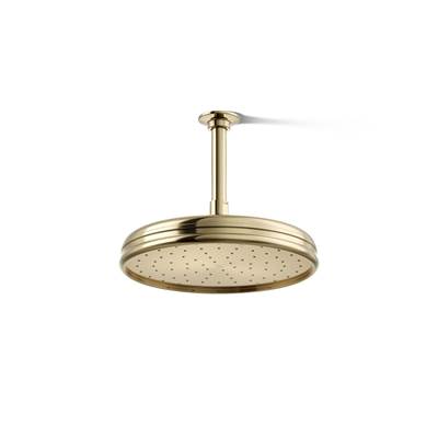 Kohler Traditional 10'' single-function rainhead, 1.75 gpm - Vibrant French Gold