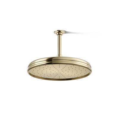 Kohler Traditional 12'' single-function rainhead, 2.5 gpm - Vibrant French Gold