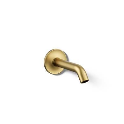 Kohler Purist Wall-mount bath spout - Vibrant Brushed Moderne Brass
