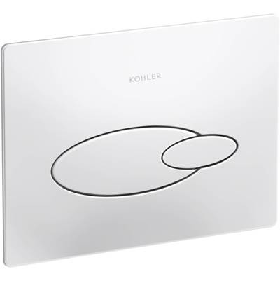 Droplet Flush actuator plate for 2''x4'' in-wall tank and carrier system - White