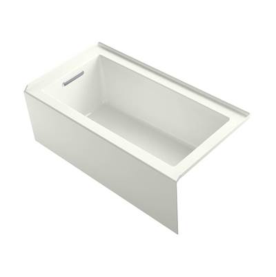 Kohler Underscore Rectangle 60'' x 32'' alcove bath with integral apron, integral flange and left-hand drain - Dune