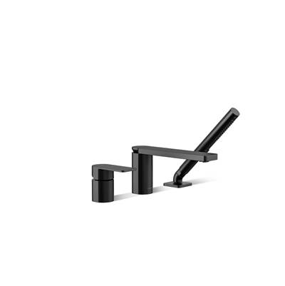 Kohler Parallel Deck-mount Bath Faucet with Handshower - Matte Black