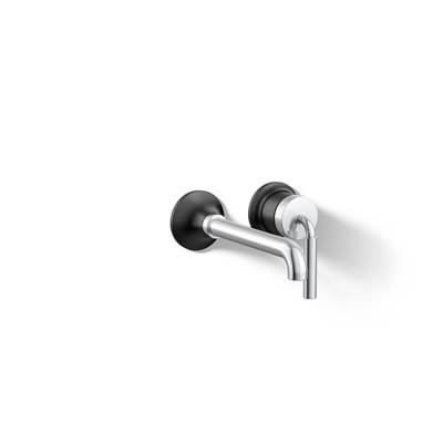 Kohler | Tone | Wall Mounted Bathroom Sink Faucet - Polished Chrome With Matte Black