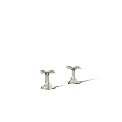 Kohler Occasion Deck-mount Bath Faucet Handles with Cross Design - Vibrant Brushed Nickel