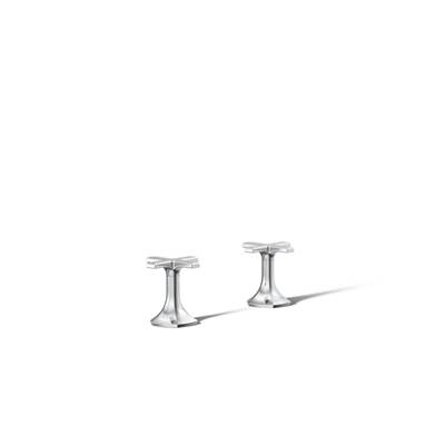 Kohler Occasion Deck-mount Bath Faucet Handles with Cross Design - Polished Chrome