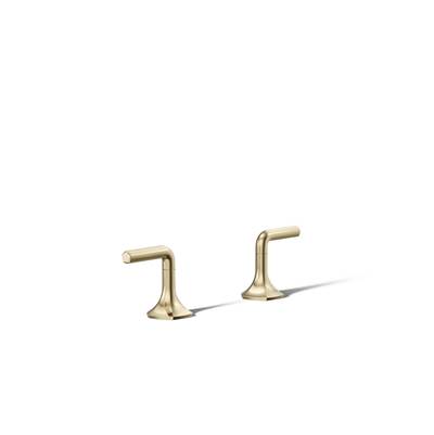 Kohler Occasion Deck-mount Bath Faucet Handles with Lever Design - Vibrant French Gold