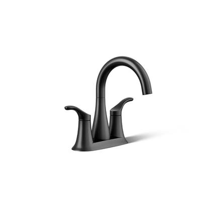 Kohler Simplice Centerset bathroom sink faucet, 0.5 gpm - Matte Black