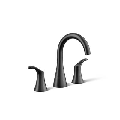 Kohler Simplice Widespread bathroom sink faucet, 0.5 gpm - Matte Black