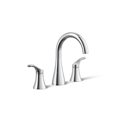 Kohler Simplice Widespread bathroom sink faucet, 0.5 gpm - Polished Chrome