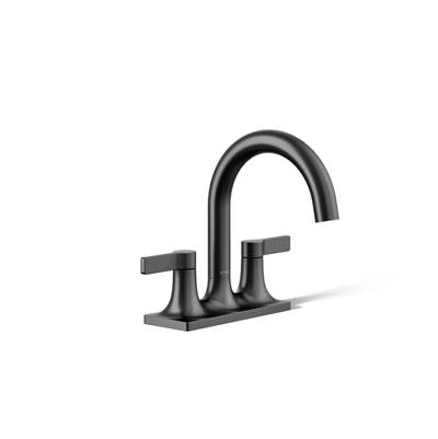 Kohler Venza Centerset bathroom sink faucet, 0.5 gpm - Matte Black