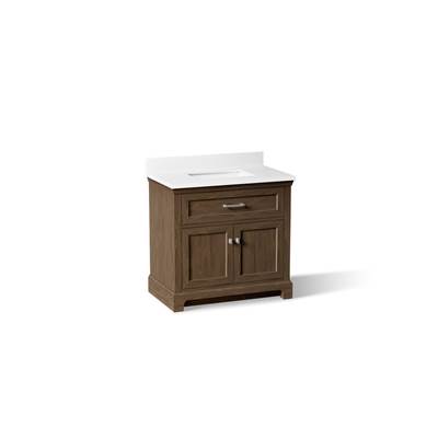 36'' bathroom vanity cabinet with sink and quartz top