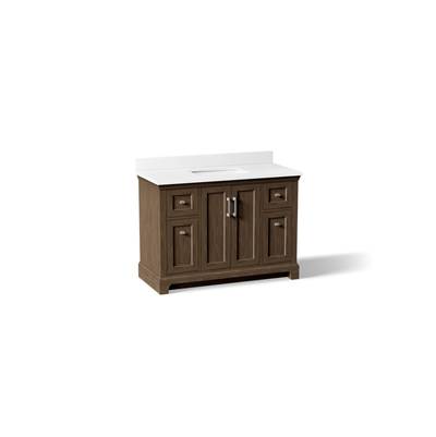 48'' bathroom vanity cabinet with sink and quartz top