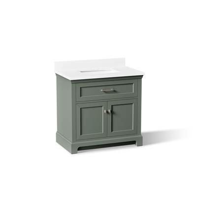 Charlemont 36'' Bathroom Vanity Cabinet With Sink And Quartz Top Umbral Green