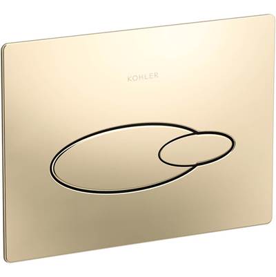 Droplet Flush actuator plate for 2''x4'' in-wall tank and carrier system - Vibrant French Gold