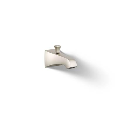 Kohler Memoirs Stately Wall-mount Bath Spout with Deco Design and Diverter - Vibrant Brushed Nickel