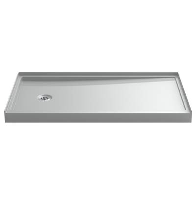 Kohler Rely 60-in x 32-in Single-Threshold Shower Base with Left-Hand Drain, Ice Grey - Ice Gray