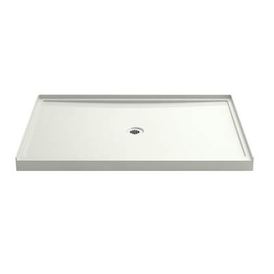 Kohler Rely 60-in x 42-in Single-Threshold Shower Base with Center Drain, Dune