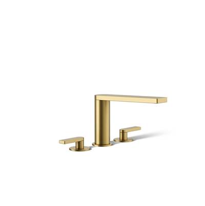 Composed Deck-mount bath faucet with lever handles