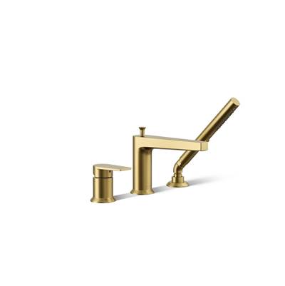 Kohler | Taut | Deck Mounted Tub Filler - Vibrant Brushed Moderne Brass