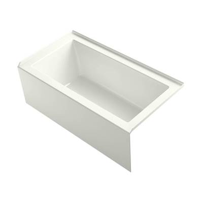 Kohler Underscore Rectangle 60'' x 32'' alcove bath with integral apron, integral flange and right-hand drain - Dune