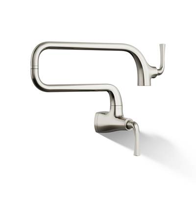 Graze Wall-mount Pot Filler Vibrant Polished Nickel