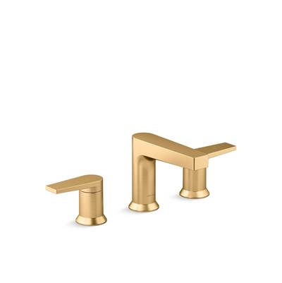 Kohler | Taut | Widespread Bathroom Sink Faucet - Vibrant Brushed Moderne Brass