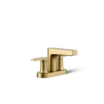 Kohler Taut Centerset bathroom sink faucet, 1.2 gpm - Vibrant Brushed Moderne Brass