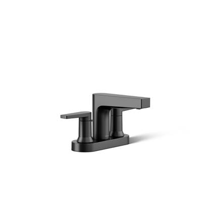 Kohler Taut Centerset bathroom sink faucet, 1.2 gpm - Matte Black