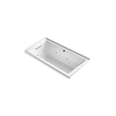 Kohler Underscore 60'' x 30'' alcove Heated BubbleMassageE air bath with whirlpool, left drain - White