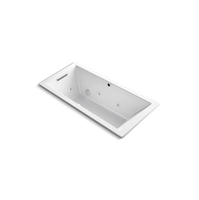 Kohler Underscore 66'' x 32'' drop-in Heated BubbleMassageE air bath with whirlpool - White