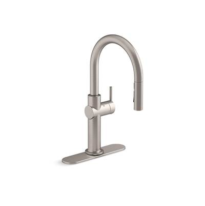 Crue Touchless pull-down kitchen sink faucet with three-function sprayhead