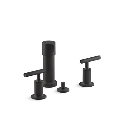 Kohler Purist Vertical spray bidet faucet with lever handles - Matte Black