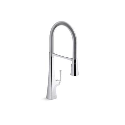 Graze Semi-professional kitchen sink faucet with three-function sprayhead - Polished Chrome