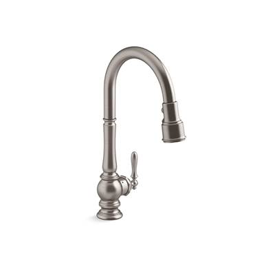Artifacts Touchless pull-down kitchen sink faucet with KOHLER KonnectE and three-function sprayhead